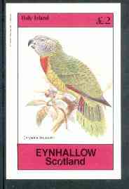 Eynhallow 1982 Parrots #02 imperf deluxe sheet (£2 value) unmounted mint, stamps on birds     parrots