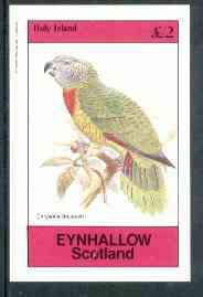 Eynhallow 1982 Parrots #02 imperf deluxe sheet (Â£2 value) unmounted mint, stamps on , stamps on  stamps on birds     parrots