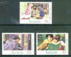 Australia 1992 Christmas set of 3 unmounted mint, SG 1383-85, stamps on christmas