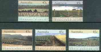 Australia 1992 Vineyard Regions set of 3 unmounted mint, SG 1347-51, stamps on , stamps on  stamps on wine    alcohol