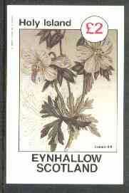 Eynhallow 1982 Flowers #27 (Crane's Bill) imperf deluxe sheet (£2 value) unmounted mint, stamps on flowers