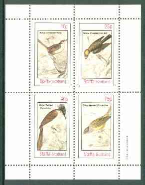 Staffa 1982 Birds #64 (Tody, Flat Bill & Flycatcher x 2) perf set of 4 values unmounted mint, stamps on , stamps on  stamps on birds 