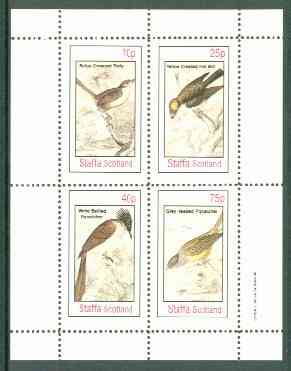 Staffa 1982 Birds #64 (Tody, Flat Bill & Flycatcher x 2) perf set of 4 values unmounted mint, stamps on birds