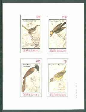 Staffa 1982 Birds #64 (Tody, Flat Bill & Flycatcher x 2) imperf set of 4 values unmounted mint , stamps on , stamps on  stamps on birds      