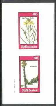 Staffa 1982 Flowers #28 (Wall Flower Mustard & Erucastrum) imperf set of 2 values unmounted mint , stamps on flowers