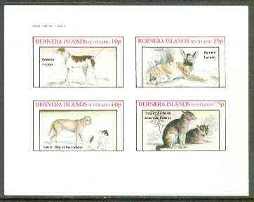 Bernera 1982 Dogs (Oriental, Dog of the Indians, etc) imperf set of 4 values unmounted mint, stamps on , stamps on  stamps on animals, stamps on dogs   