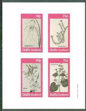 Staffa 1982 Flowers #29 (Morea, Oxybaphus, etc) imperf set of 4 values unmounted mint , stamps on flowers