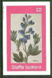 Staffa 1982 Flowers #29 (Sophora) imperf deluxe sheet (Â£2 value) unmounted mint, stamps on flowers