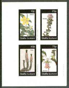 Staffa 1982 Flowers #31 (Dillenia, Psoralea, Erica & Canarina) imperf set of 4 values unmounted mint , stamps on flowers