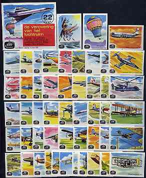 Match Box Labels -  Complete set of 50 + 1 Flight Through the Ages (AHP Voop Kwaliteit), stamps on aviation