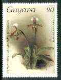 Guyana 1985-89 Orchids Series 2 plate 10 (Sanders Reichenbachia) 90c unmounted mint, SG 1869*, stamps on orchids, stamps on flowers