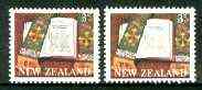 New Zealand 1968 Centenary of Maori Bible unmounted mint showing dry print of gold plus normal, SG 883var, stamps on , stamps on  stamps on religion