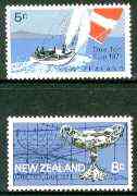 New Zealand 1971 One Ton Cup Racing Trophy (Yachting) set of 2 unmounted mint, SG 950-51*, stamps on sailing, stamps on yachts