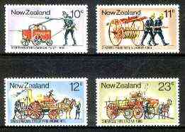 New Zealand 1977 Fire Fighting Appliances set of 4 unmounted mint, SG 1156-59*, stamps on , stamps on  stamps on fire
