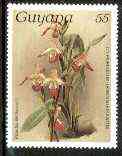 Guyana 1985-89 Orchids Series 1 plate 89 (Sanders' Reichenbachia) 55c unmounted mint, unlisted by SG without surcharge*, stamps on , stamps on  stamps on orchids, stamps on  stamps on flowers