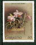 Guyana 1985-89 Orchids Series 2 plate 06 (Sanders' Reichenbachia) 50c unmounted mint, unlisted by SG without surcharge*, stamps on , stamps on  stamps on orchids, stamps on  stamps on flowers