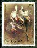 Guyana 1985-89 Orchids Series 2 plate 28 (Sanders' Reichenbachia) 30c unmounted mint, unlisted by SG without surcharge*, stamps on , stamps on  stamps on orchids, stamps on  stamps on flowers