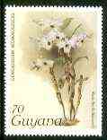 Guyana 1985-89 Orchids Series 2 plate 12 (Sanders' Reichenbachia) 70c unmounted mint, unlisted by SG without surcharge*, stamps on orchids, stamps on flowers
