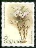 Guyana 1985-89 Orchids Series 2 plate 12 (Sanders' Reichenbachia) 70c unmounted mint, unlisted by SG without surcharge*, stamps on , stamps on  stamps on orchids, stamps on  stamps on flowers