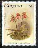 Guyana 1985-89 Orchids Series 1 plate 65 (Sanders' Reichenbachia) 50c (with wmk) unmounted mint, unlisted by SG without surcharge*, stamps on , stamps on  stamps on orchids, stamps on  stamps on flowers