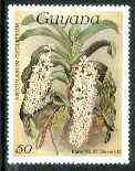 Guyana 1985-89 Orchids Series 1 plate 22 (Sanders' Reichenbachia) 50c (with wmk) unmounted mint, unlisted by SG without surcharge*, stamps on , stamps on  stamps on orchids, stamps on  stamps on flowers