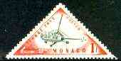 Monaco 1953 Postage Due 1c Sikorsky S-51 Helicopter unmounted mint triangular, SG D479