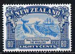 New Zealand 1988 Whaling 80c (from Heritage set 2nd issue) unmounted mint, SG 1508