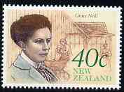 New Zealand 1990 Grace Neill 40c (Social Reformer & Hospital) from Heritage set 5th issue unmounted mint, SG 1548, stamps on medical, stamps on personalities, stamps on women