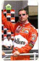 Telephone Card - Eddie Irvine £5 phone card (Eddie on winner's rostrum) Limited Edition of just 500 cards, stamps on , stamps on  stamps on personalities, stamps on racing cars, stamps on motor sport