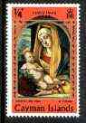 Cayman Islands 1969 Christmas 1/4c (Virgin & Child by Vivarini with orange-red frame) unmounted mint with fine 2mm upward shift of blue (SG 253var), stamps on , stamps on  stamps on christmas, stamps on  stamps on arts