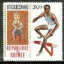 Guinea - Conakry 1969 Hurdling 30f unmounted mint from Mexico Olympics set, SG 678, Mi 516*, stamps on , stamps on  stamps on hurdles