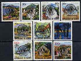 Guinea - Conakry 1967 50th Anniversary of Lions International set of 10 unmounted mint, SG 613-22, Mi 447-56*, stamps on , stamps on  stamps on lions int, stamps on rotary