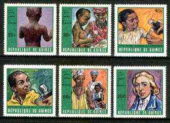 Guinea - Conakry 1970 Campaign against Smallpox & Measles perf set of 6 unmounted mint, SG 711-16, MI 553-58*, stamps on , stamps on  stamps on medical, stamps on  stamps on diseases, stamps on  stamps on jenner