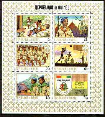 Guinea - Conakry 1969 Pioneer Youth Organisation (Scouts) m/sheet unmounted mint, SG MS 699, Mi BL 32, stamps on scouts, stamps on basketball