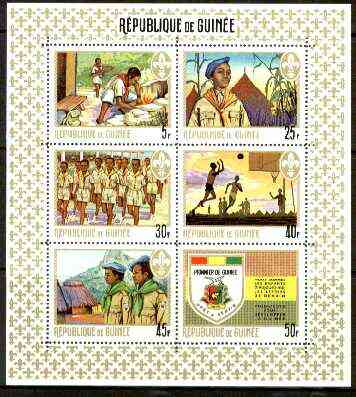 Guinea - Conakry 1969 Pioneer Youth Organisation (Scouts) m/sheet unmounted mint, SG MS 699, Mi BL 32, stamps on , stamps on  stamps on scouts, stamps on basketball