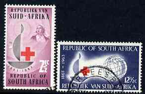 South Africa 1963 Centenary of Red Cross set of 2 fine used SG 225-6, stamps on , stamps on  stamps on medical, stamps on  stamps on red cross, stamps on  stamps on nurses