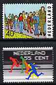 Netherlands 1976 Sport & Recreation Anniversaries set of 2 unmounted mint SG 1248-9, stamps on sport, stamps on running, stamps on walking