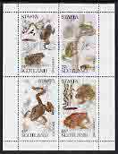 Staffa 1979 Frogs perf set of 4 values (13p to 65p) opt'd SPECIMEN unmounted mint, stamps on animals, stamps on amphibians, stamps on frogs