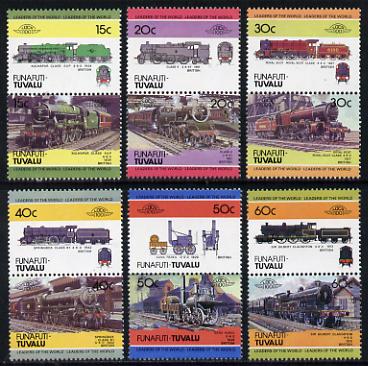 Tuvalu - Funafuti 1984 Locomotives #1 (Leaders of the World) set of 12 unmounted mint, stamps on , stamps on  stamps on railways