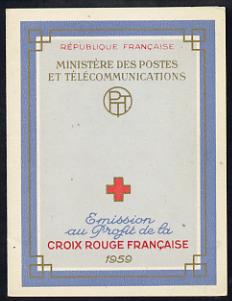 Booklet - France 1959 Red Cross Booklet complete and pristine, SG XSB9, Yv 2008, stamps on red cross      medical     blind