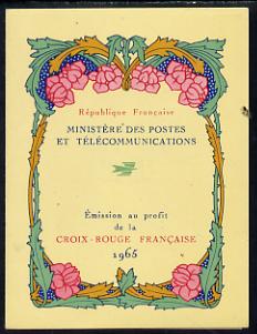 France 1965 Red Cross Booklet (Works by Renoir) complete and pristine, SG XSB15, stamps on , stamps on  stamps on red cross      medical     arts    renoir