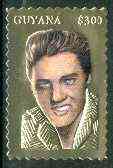 Guyana 1995 Elvis Presley 60th Birthday $300 embossed in gold foil (perf) unmounted mint, stamps on , stamps on  stamps on music, stamps on personalities, stamps on elvis, stamps on entertainments, stamps on films, stamps on cinema