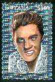 Guyana 1995 Elvis Presley 60th Birthday $300 embossed in silver foil (perf with hologram background) unmounted mint, stamps on music, stamps on personalities, stamps on elvis, stamps on entertainments, stamps on films, stamps on cinema, stamps on holograms