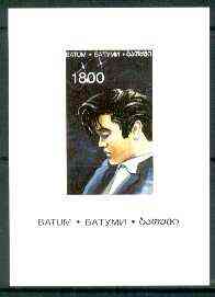 Batum 1995 Film Stars (Elvis Presley) individual imperf souvenir sheet unmounted mint, stamps on music, stamps on personalities, stamps on elvis, stamps on entertainments, stamps on films, stamps on cinema