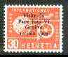 Switzerland - International Labour Office 1969 Visit of Pope Paul VI unmounted mint, SG LB 100*, stamps on pope