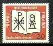 Germany - West 1962 150th Anniversary of Wrttembergische Bibelanstalt (Bible Publishers) unmounted mint, SG 1296*, stamps on bible, stamps on religion, stamps on printing