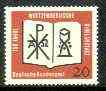 Germany - West 1962 150th Anniversary of WŸrttembergische Bibelanstalt (Bible Publishers) unmounted mint, SG 1296*, stamps on , stamps on  stamps on bible, stamps on religion, stamps on printing