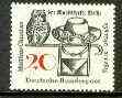 Germany - West 1965 Death Anniversary of Matthias Claudius (Poet) unmounted mint SG 1383, stamps on , stamps on  stamps on literature, stamps on poetry, stamps on owls, stamps on 