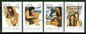 Nauru 1990 Legend of Eoiyepiang, the Daughter of Thunder & Lightning set of 4 unmounted mint, SG 387-90*, stamps on , stamps on  stamps on mythology, stamps on  stamps on weather