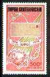 Central African Republic 1977 UPU 500f opt'd EMPIRE CENTRAFRICAIN unmounted mint, SG 443*, stamps on , stamps on  upu , stamps on 